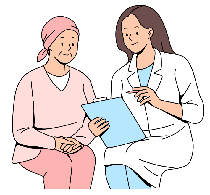 がんの患者とドクター